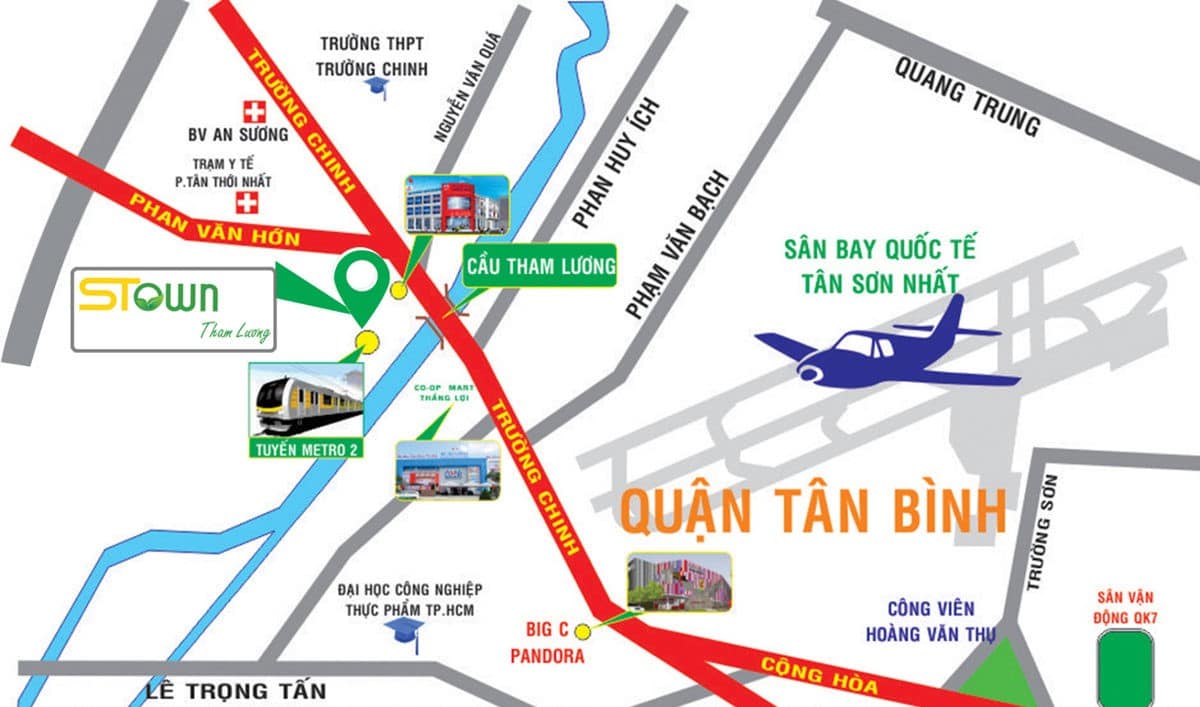 sơ đồ vị trí Stown Tham Lương