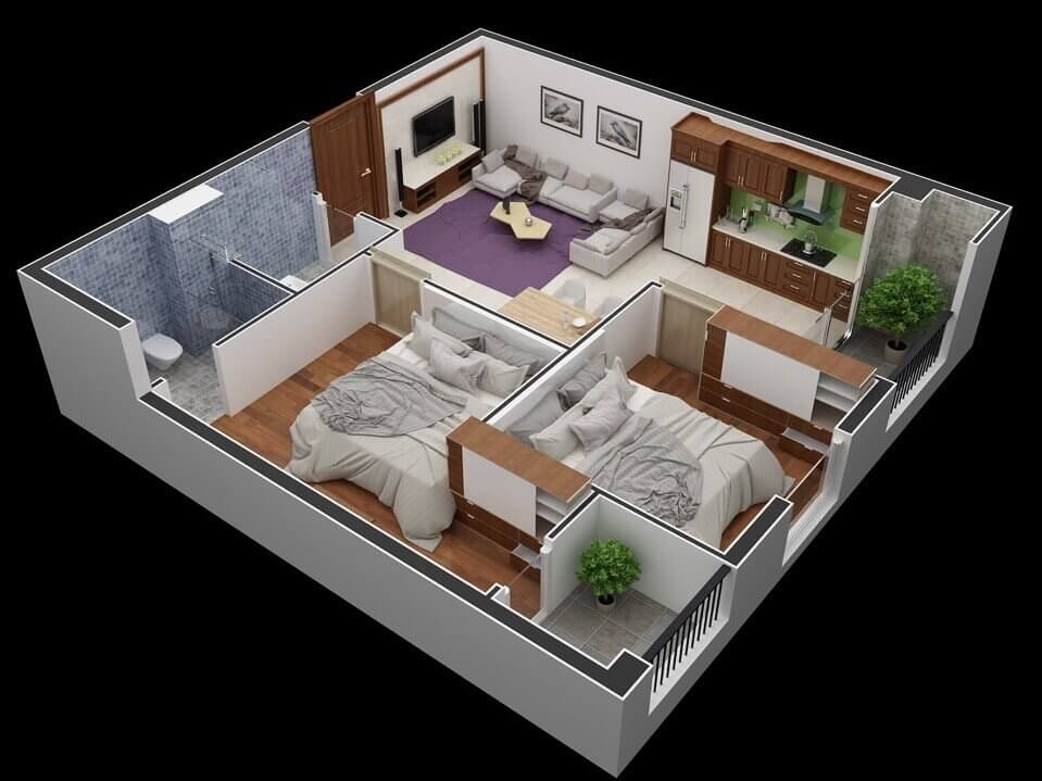 thiết kế layout căn hộ STCity