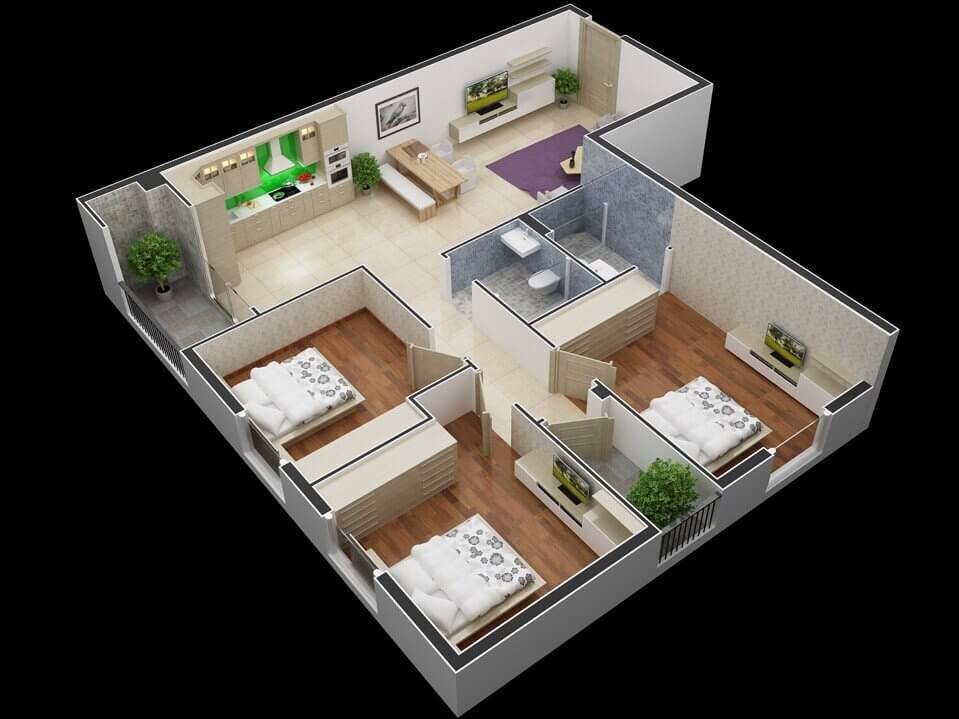 thiết kế layout căn hộ STCity